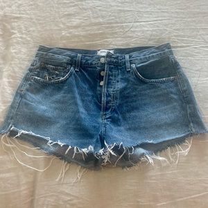 AGOLDE Parker Denim Shorts, Button Fly, 28